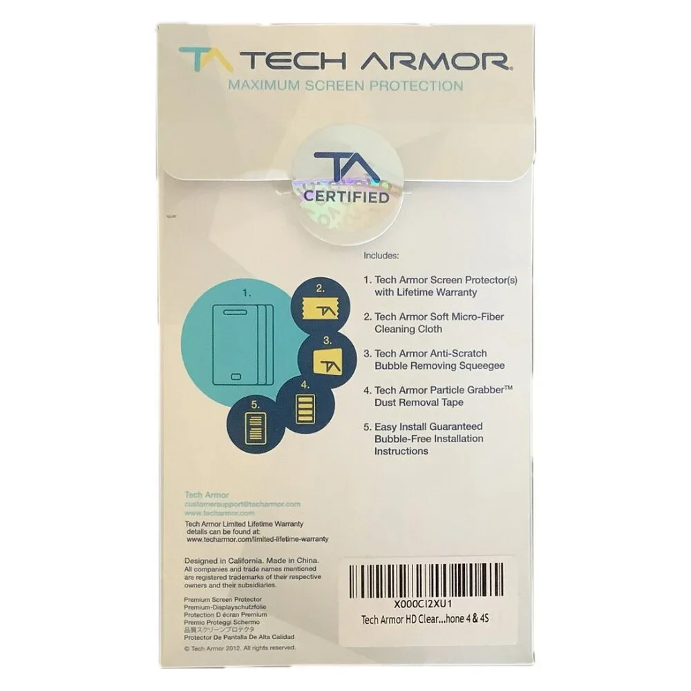 NEW - One Tech Armor / One Tantek Screen Protector - iPhone 4 / 4S